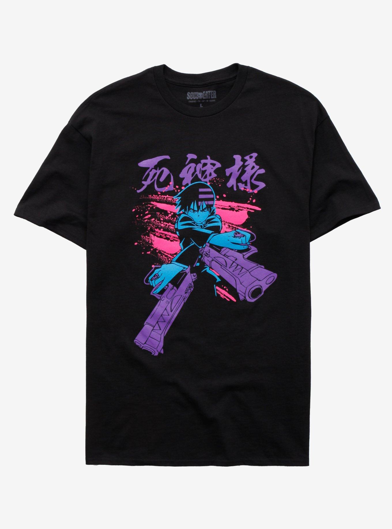 Soul Eater Neon Death The Kid T-Shirt, BLACK, hi-res