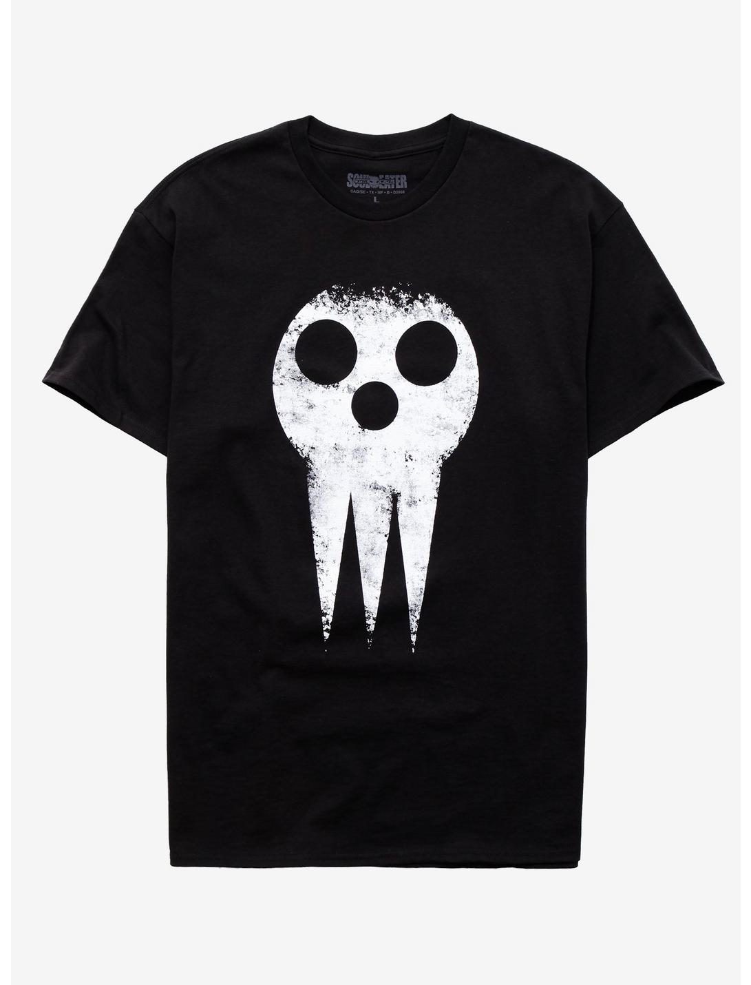 Soul Eater Death Distressed Mask T-Shirt, BLACK, hi-res
