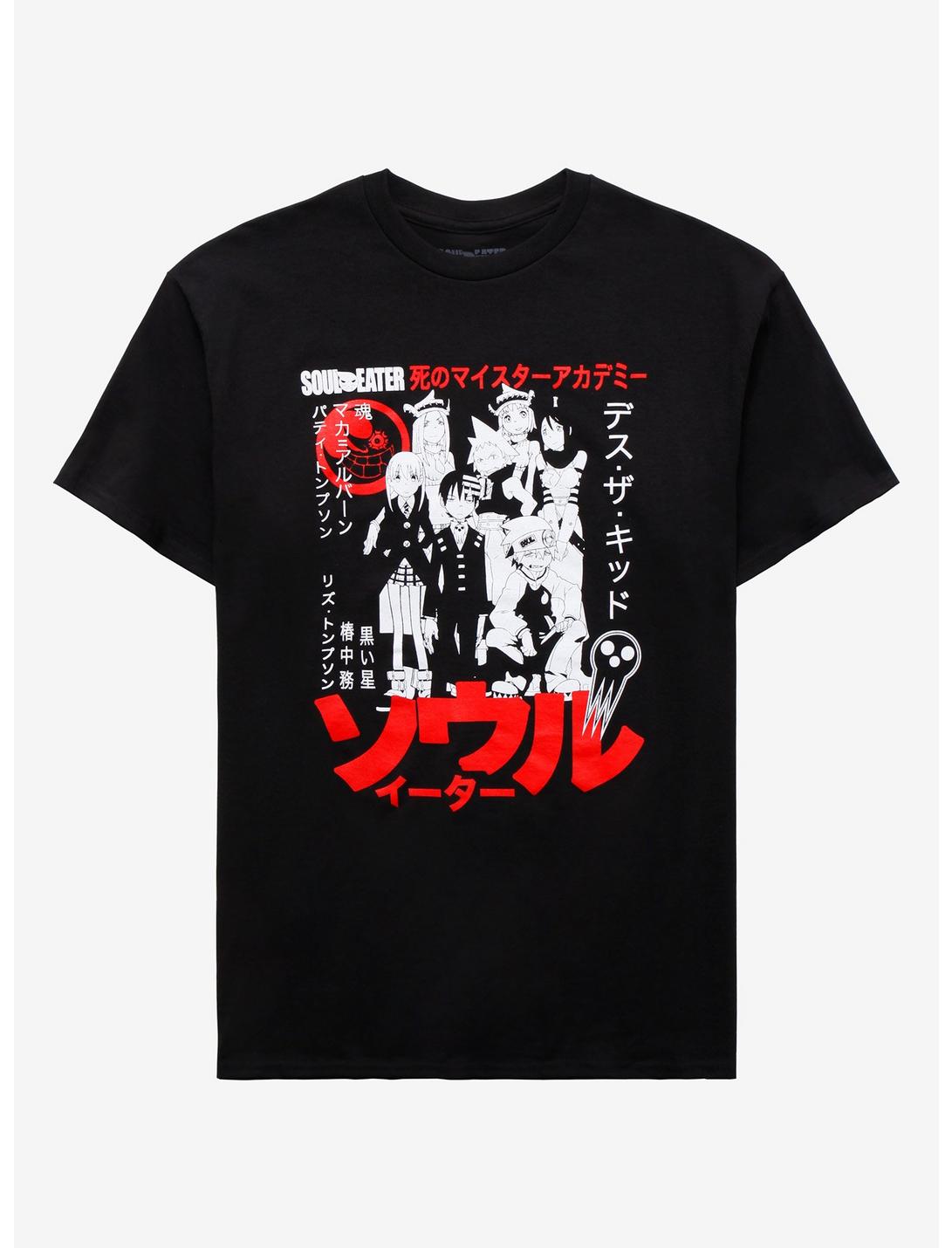 Soul Eater Black White & Red Group T-Shirt, BLACK, hi-res