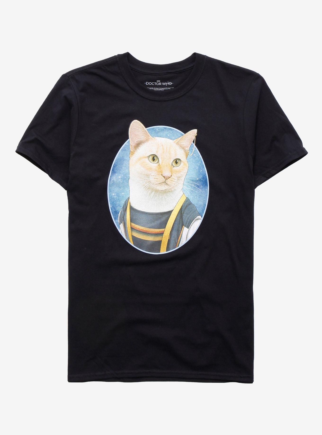 Doctor Who Thirteenth Doctor Cat T-Shirt, BLACK, hi-res