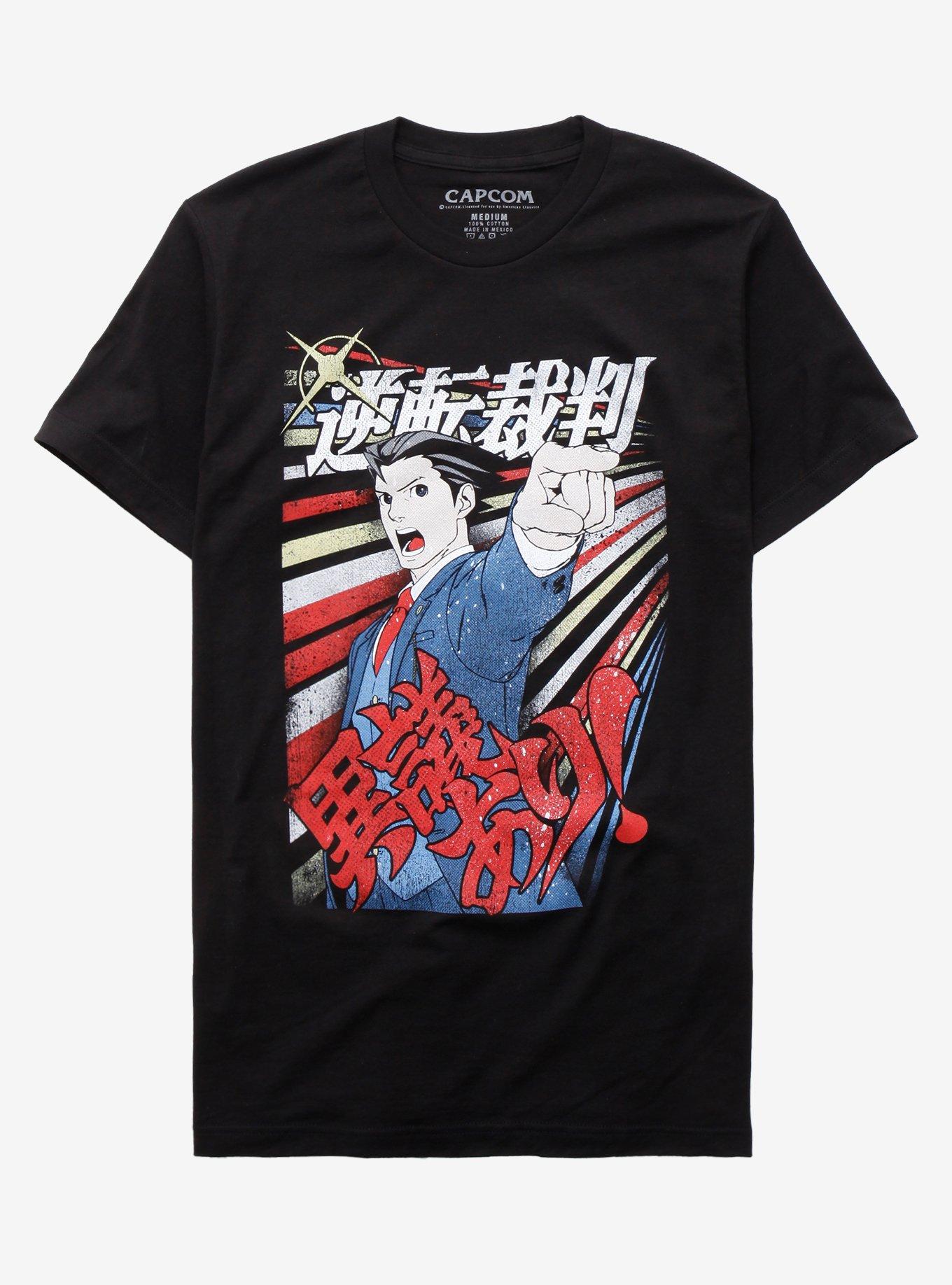 Phoenix Wright: Ace Attorney Japanese T-Shirt, BLACK, hi-res