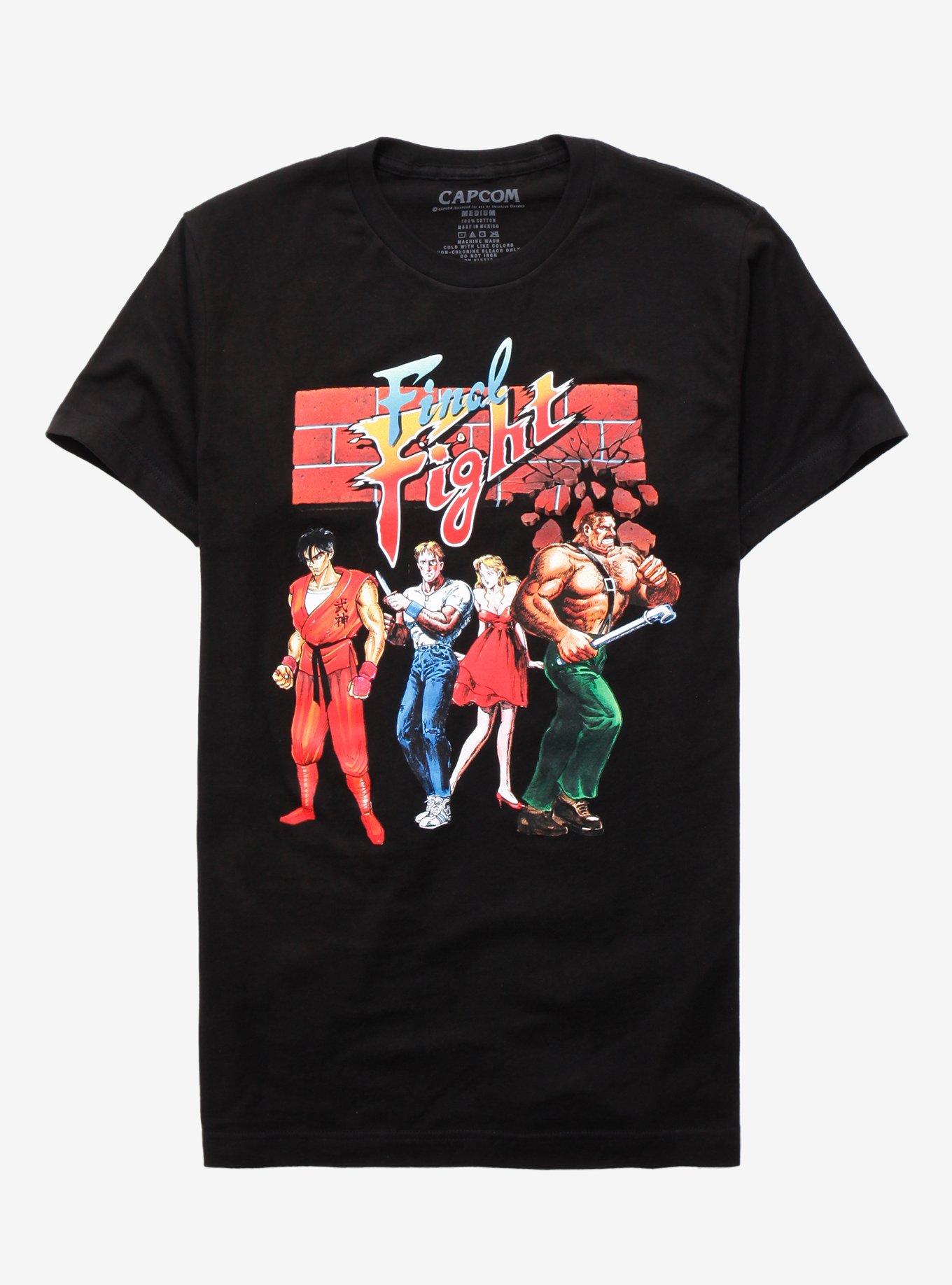 Final Fight Characters T-Shirt, BLACK, hi-res