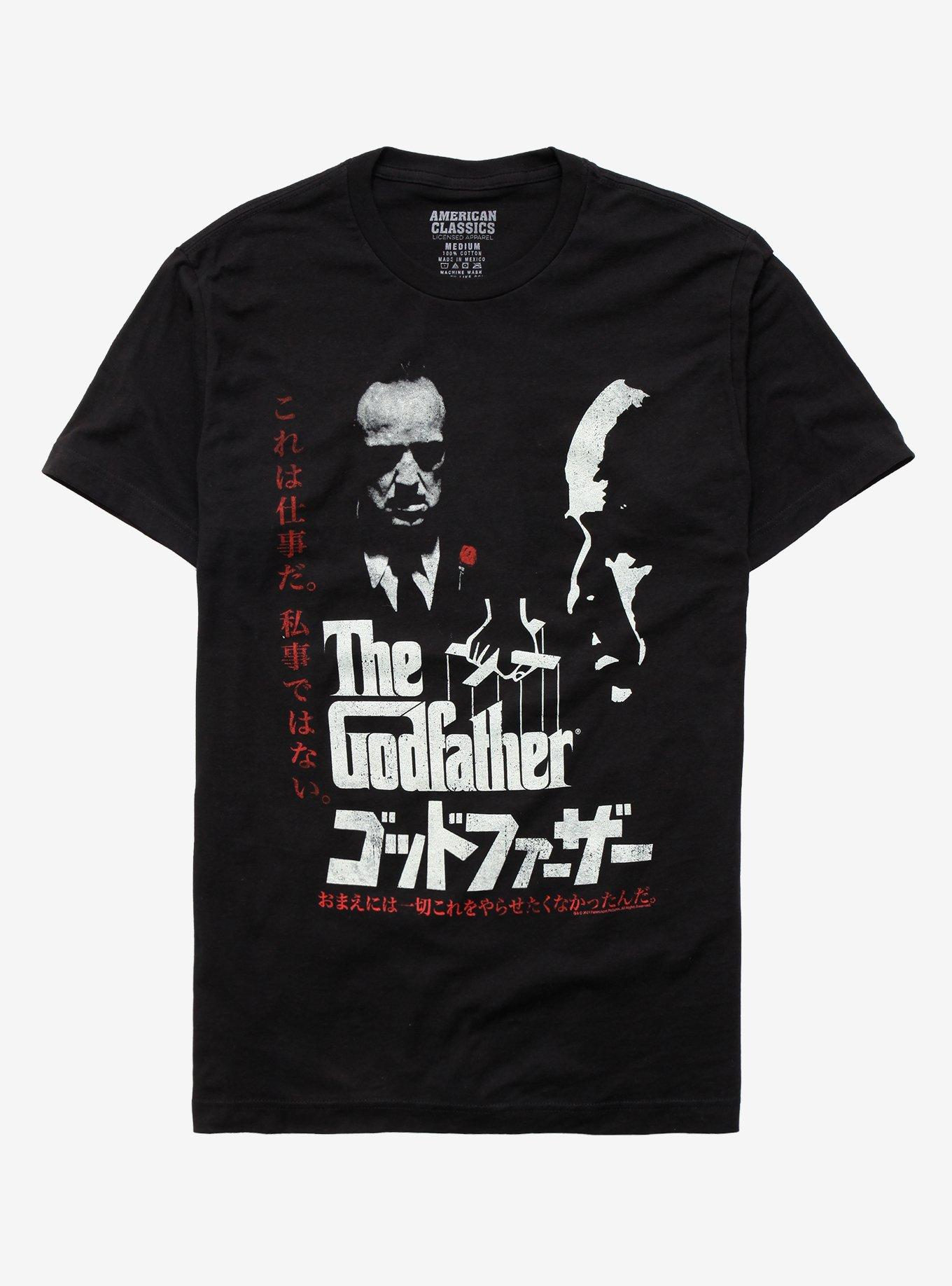 The Godfather Japanese Poster T-Shirt, BLACK, hi-res