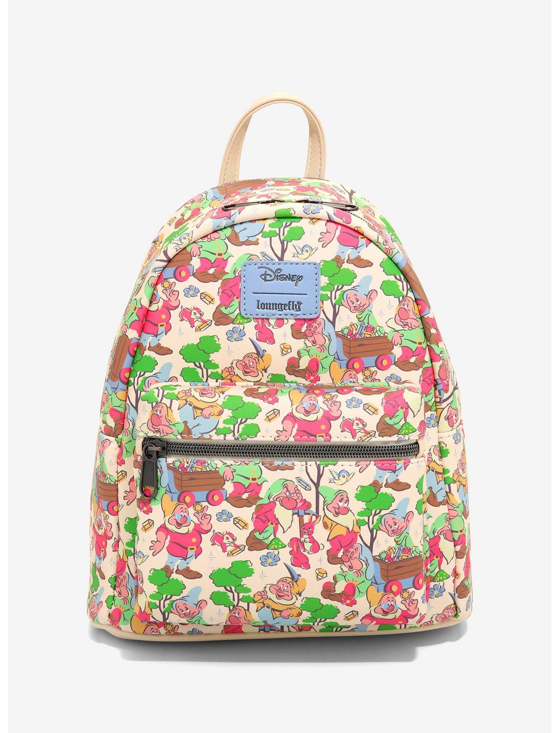 Loungefly Snow White and The Seven Dwarfs All Over Print Mini Backpack