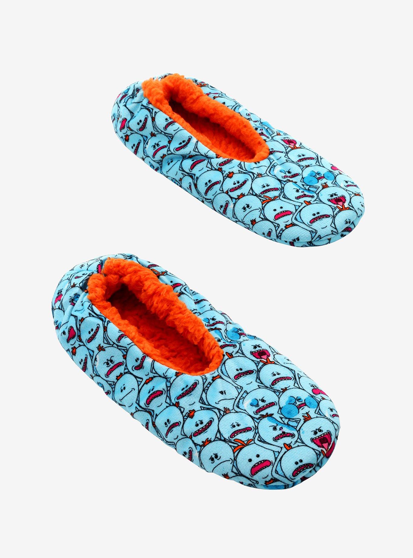 Rick And Morty Mr. Meeseeks Cozy Slippers, BLACK, hi-res