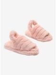 Pink Fuzzy Cozy Slide Slippers, , hi-res