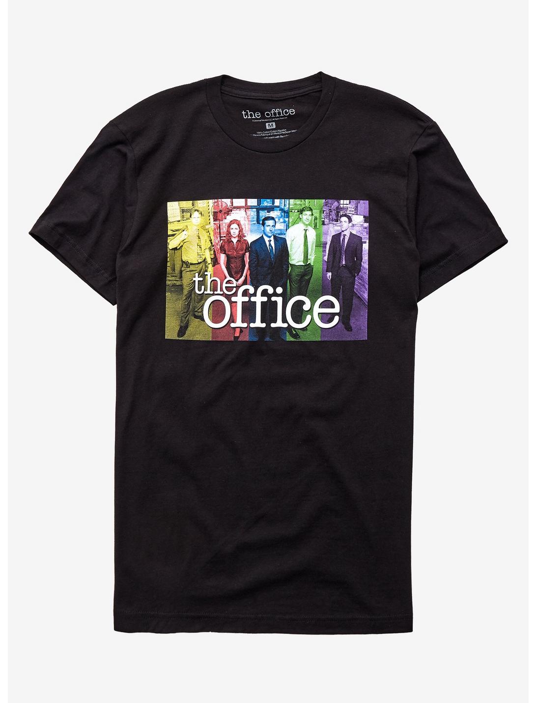 The Office Color Panels Characters T-Shirt, BLACK, hi-res