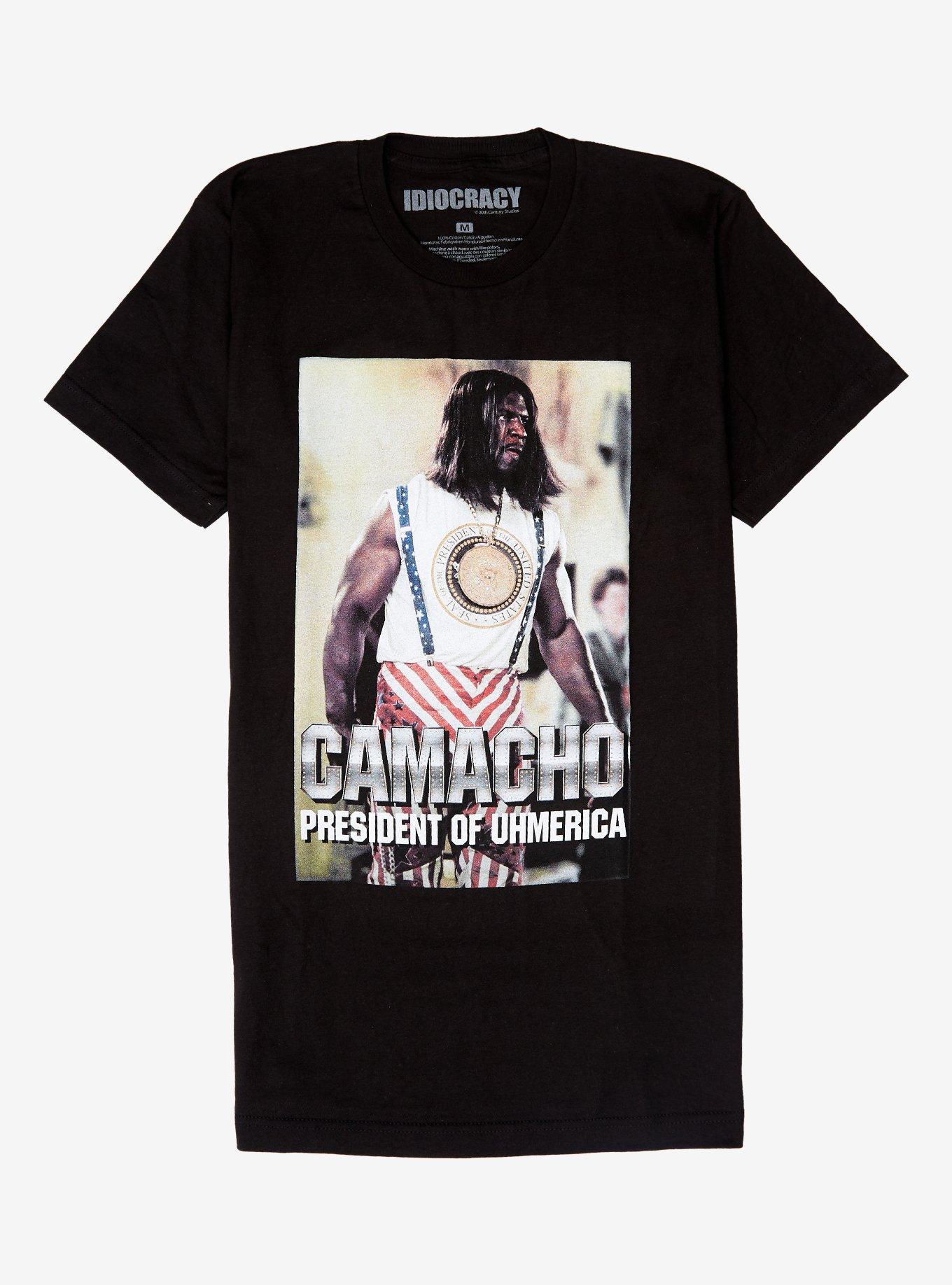 Idiocracy President Camacho T-Shirt, BLACK, hi-res