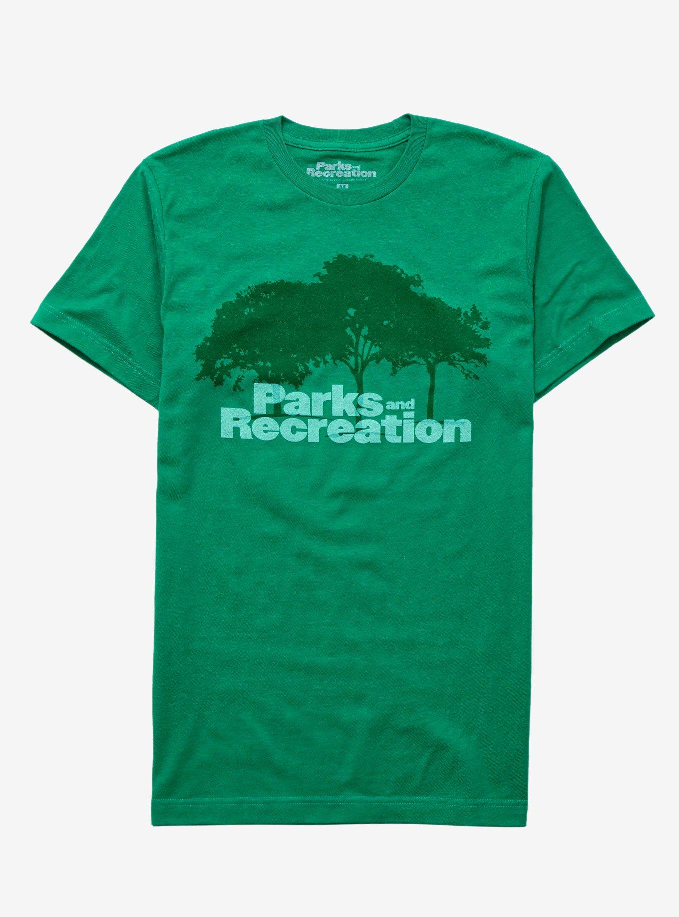 Parks And Recreation Trees Title T-Shirt, OLIVE, hi-res
