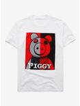 Piggy Split Face T-Shirt, WHITE, hi-res