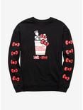Nissin Cup Noodles x Hello Kitty Bows Long Sleeve T-Shirt - BoxLunch Exclusive, BLACK, hi-res