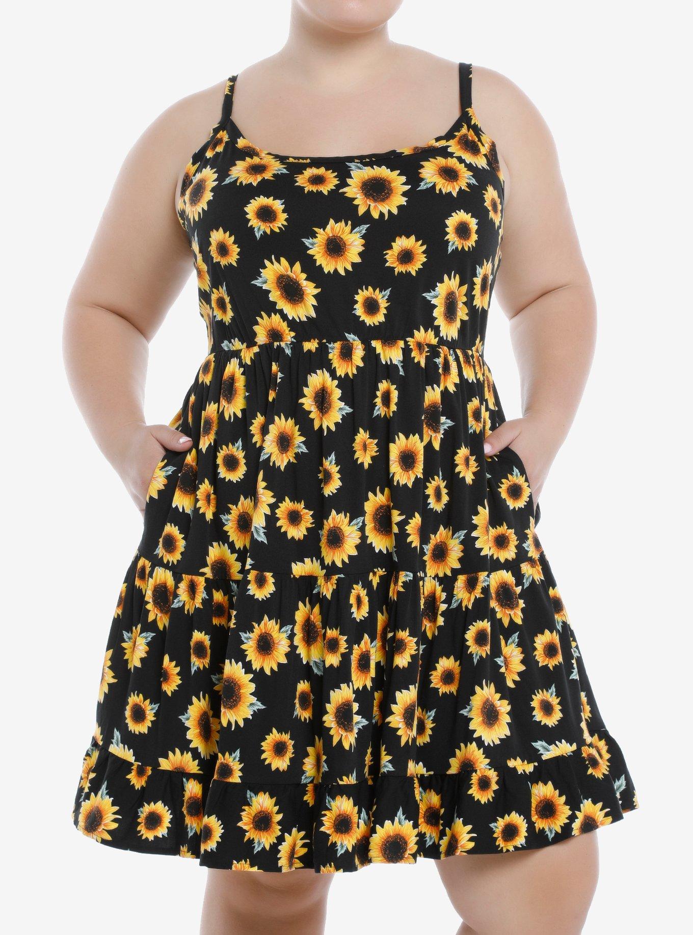 Plus size sunflower skirt best sale