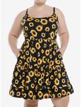 Sunflower Tiered Strappy Dress Plus Size, SKULL, hi-res