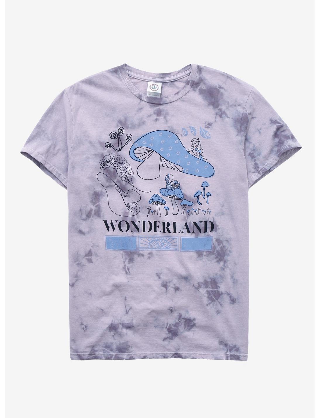 Disney Alice in Wonderland Mushrooms Tie-Dye Women's T-Shirt - BoxLunch Exclusive, LILAC, hi-res