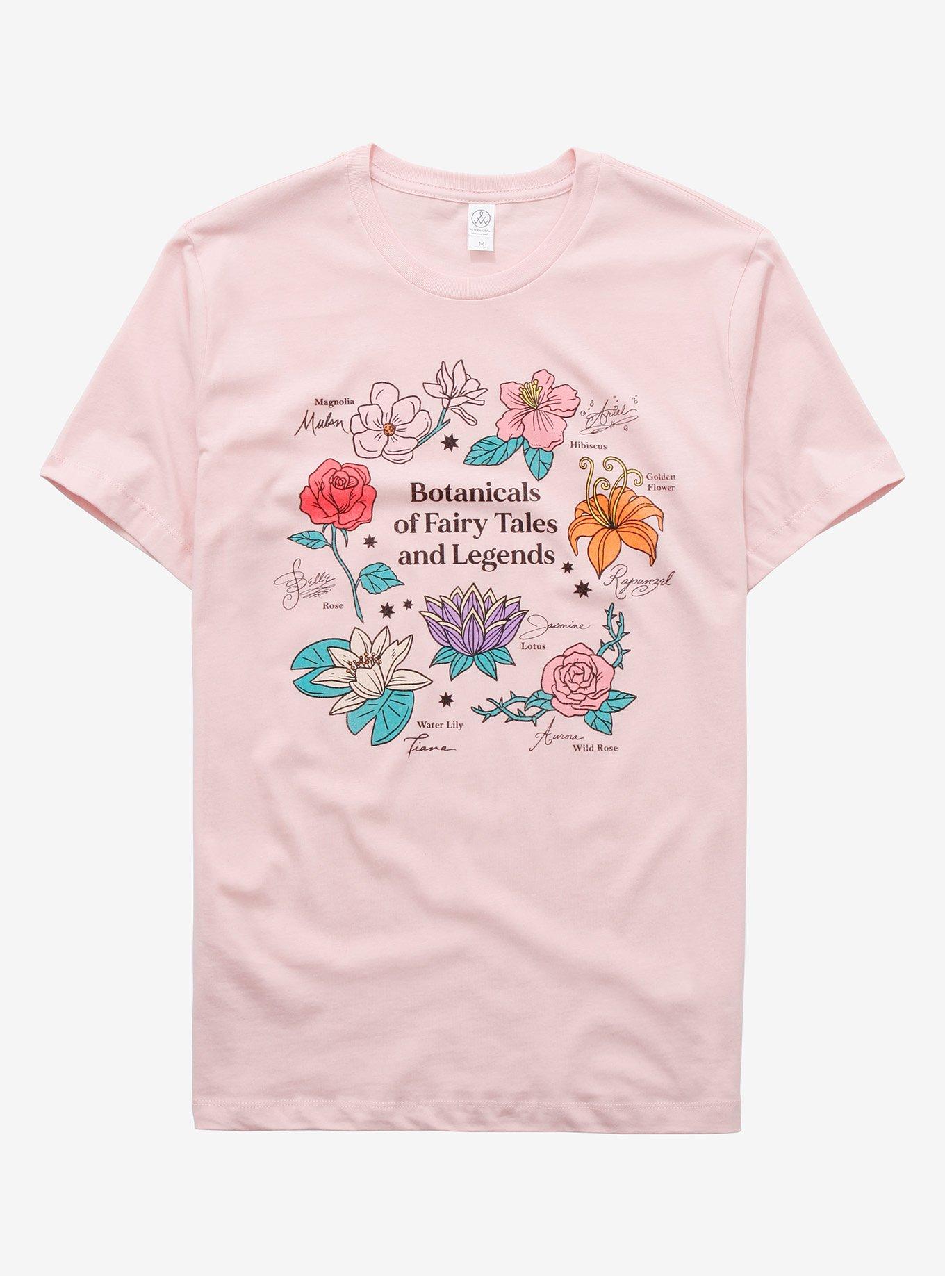 Disney Princess Botanicals of Fairy Tales and Legends Women's T-Shirt - BoxLunch Exclusive, LILAC, hi-res