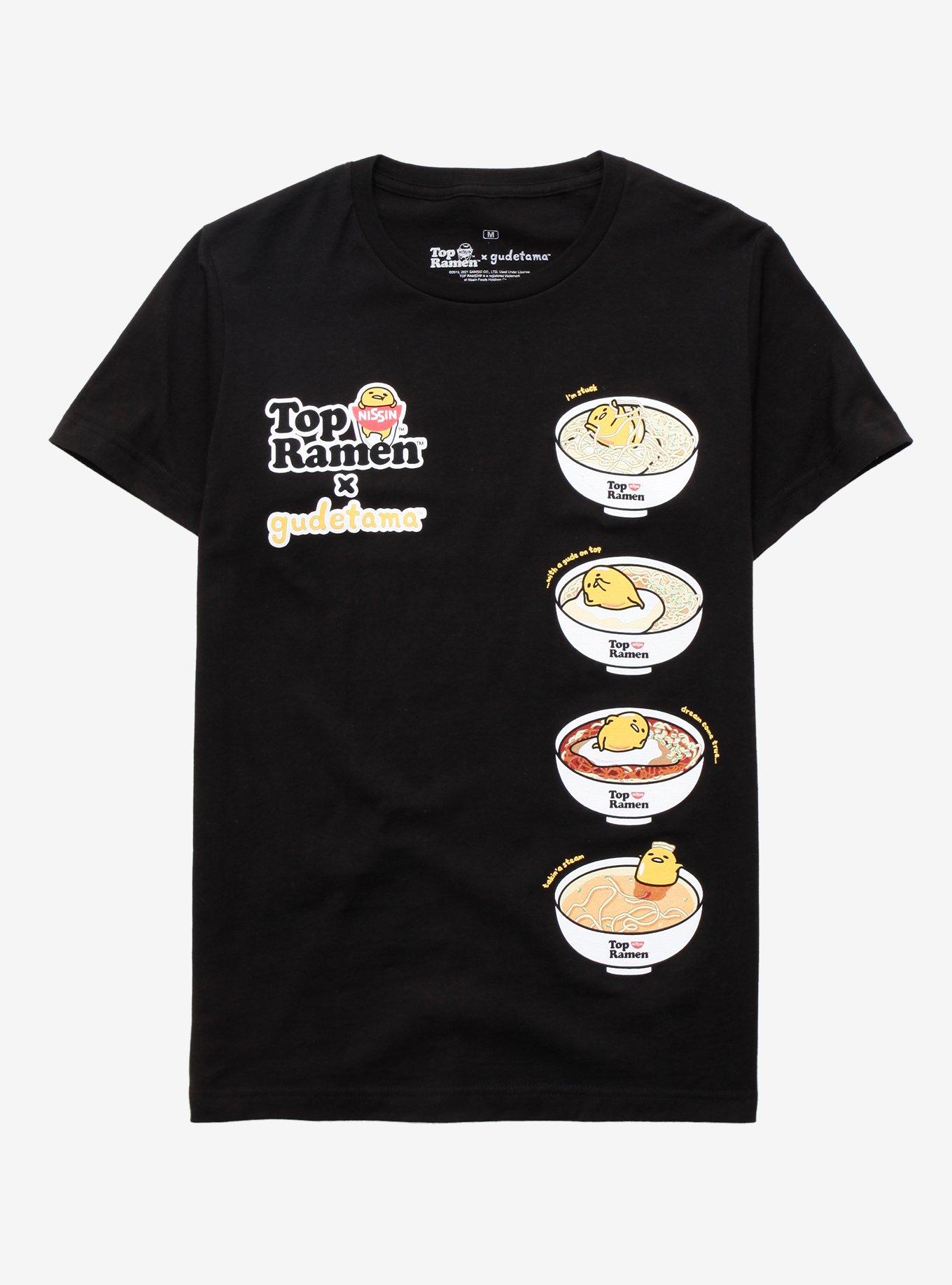 Top Ramen x Gudetama Bowls Women's T-Shirt - BoxLunch Exclusive, NAVY, hi-res