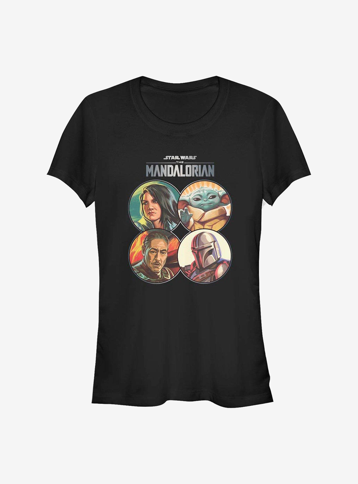 Star Wars The Mandalorian Main Crew Coins Girls T-Shirt, BLACK, hi-res