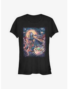 Star Wars The Mandalorian Mando And The Child Starry Night Girls T-Shirt, , hi-res