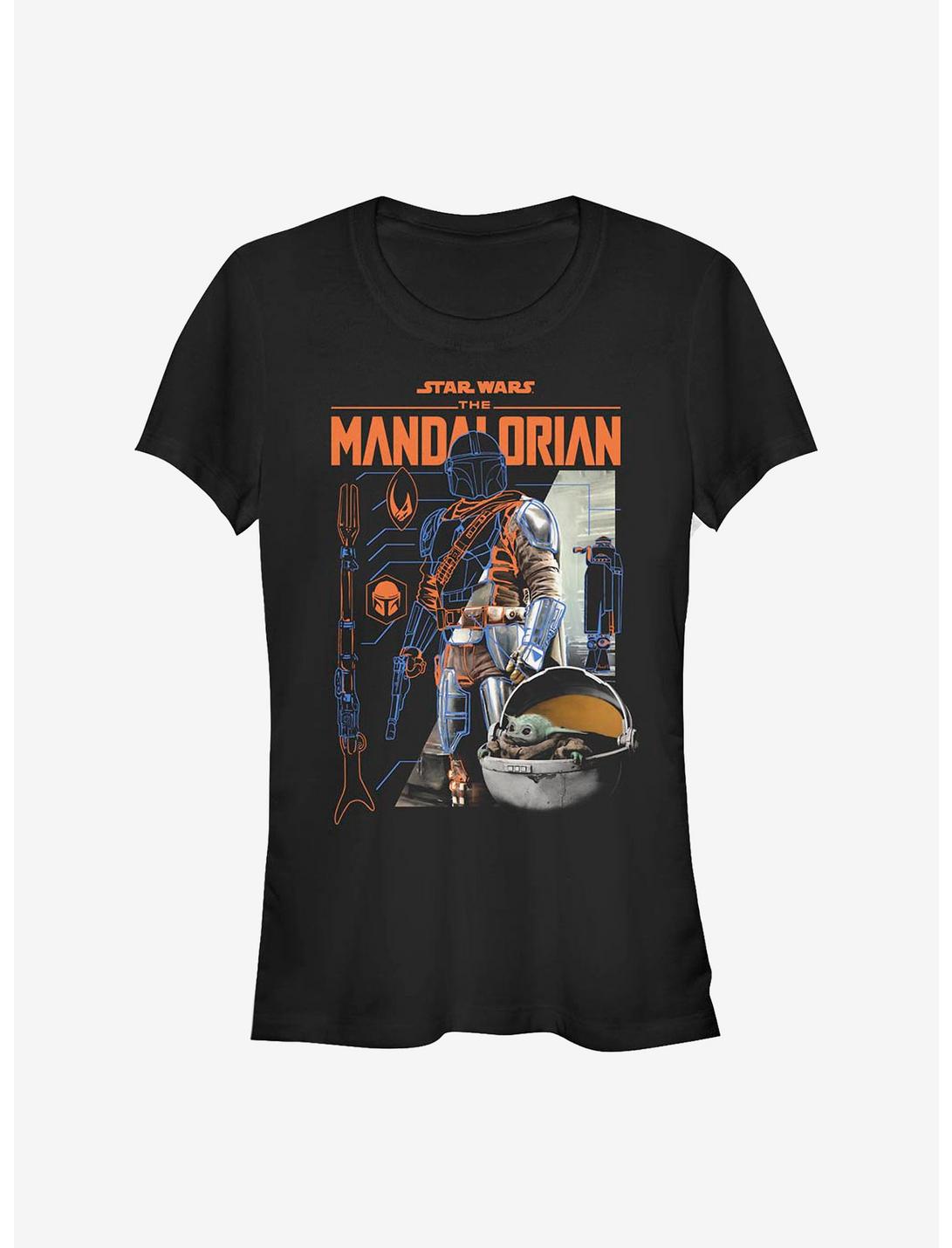 Star Wars The Mandalorian Mando Components Girls T-Shirt, BLACK, hi-res
