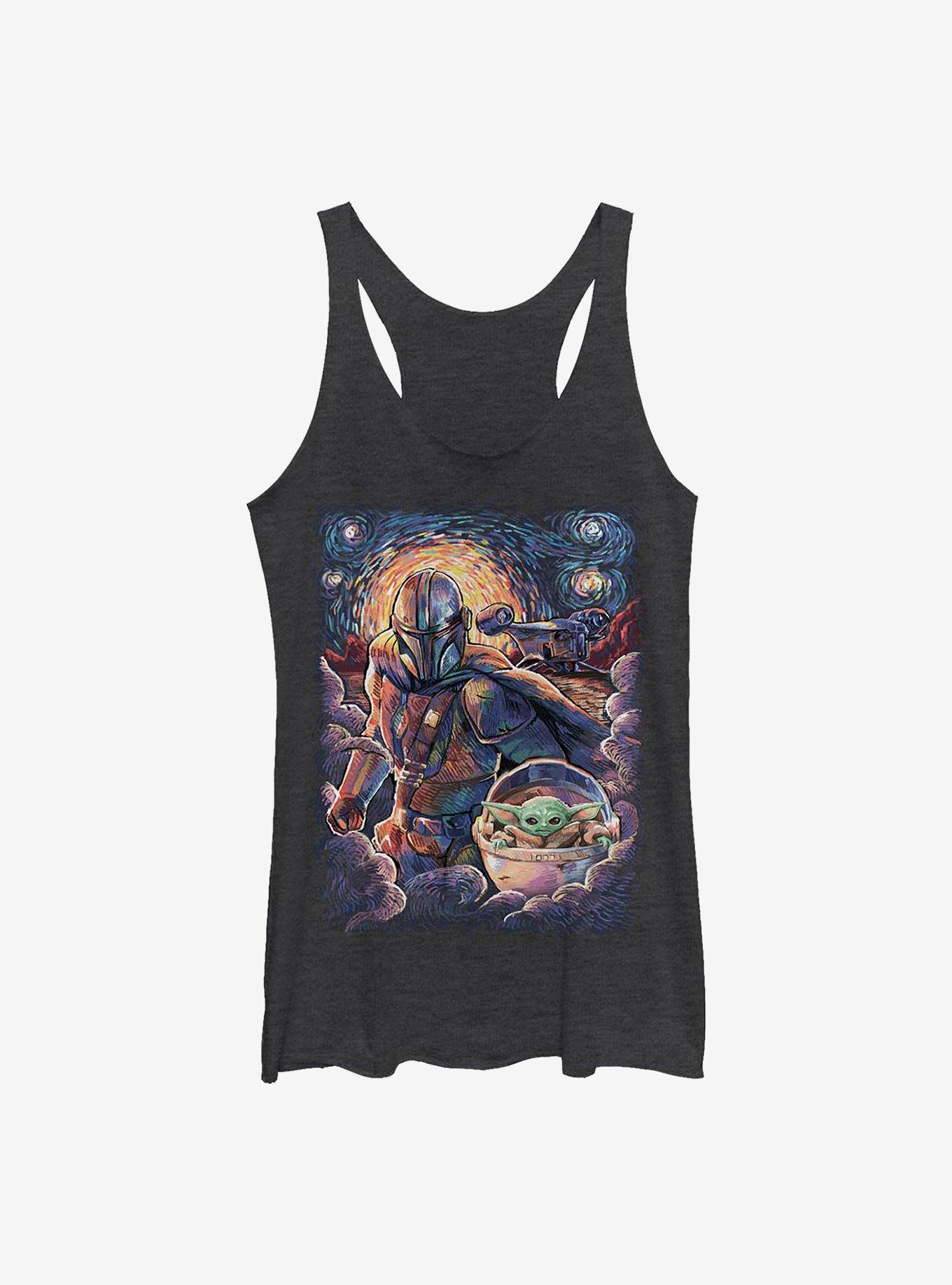 Star Wars The Mandalorian Mando And The Child Starry Night Girls Tank Top, , hi-res