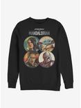 Star Wars The Mandalorian Main Crew Coins Crew Sweatshirt, BLACK, hi-res