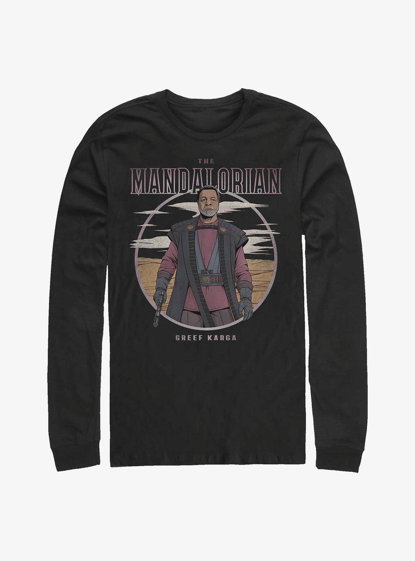 Star Wars The Mandalorian Greef Karga Portrait Long-Sleeve T-Shirt, BLACK, hi-res
