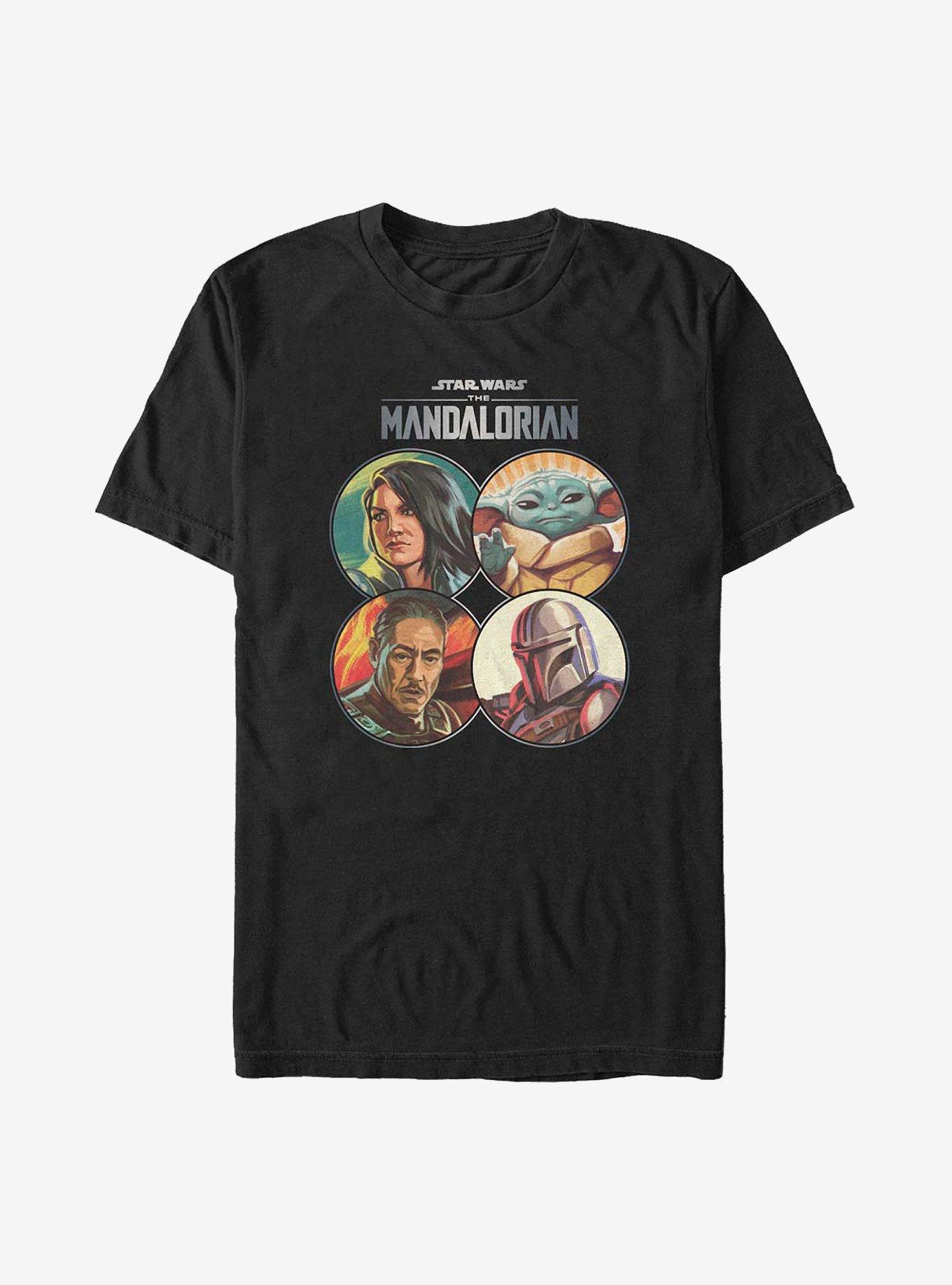 Star Wars The Mandalorian Main Crew Coins T-Shirt, BLACK, hi-res