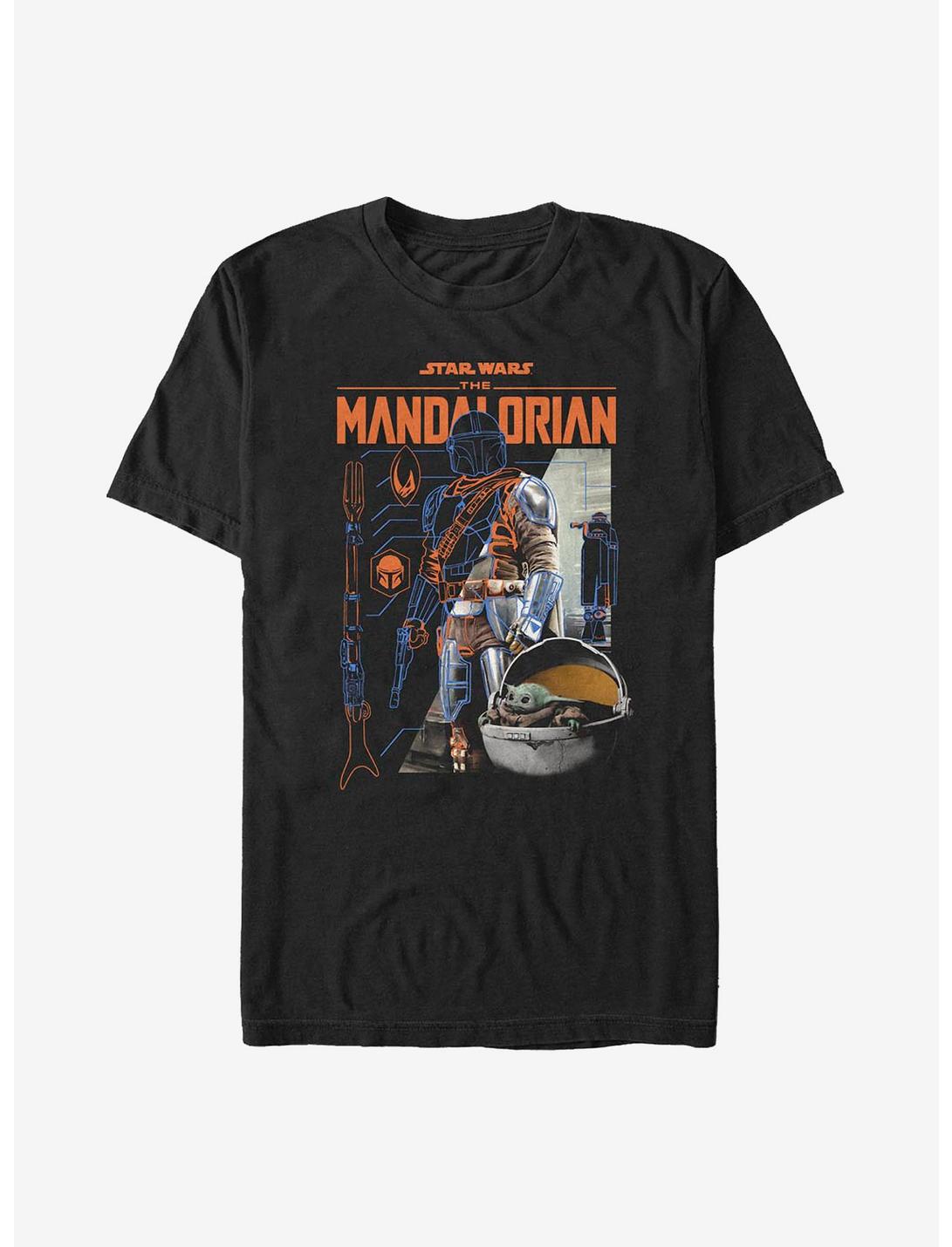 Star Wars The Mandalorian Mando Components T-Shirt, BLACK, hi-res