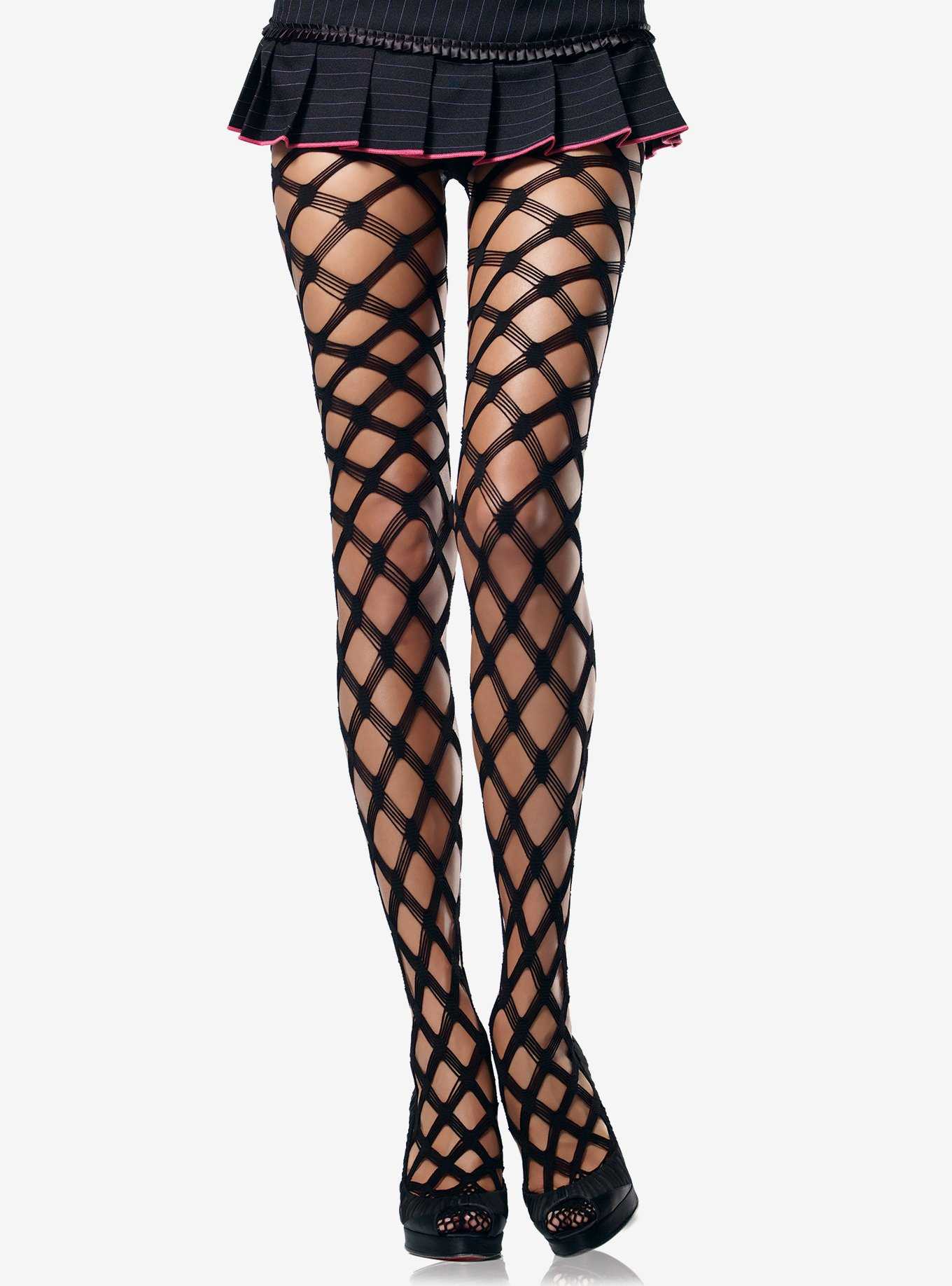 Hot Topic Vintage Pinstripe Net Tights