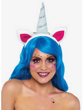 Magical Unicorn Headband With Rainbow Wig Mane, , hi-res