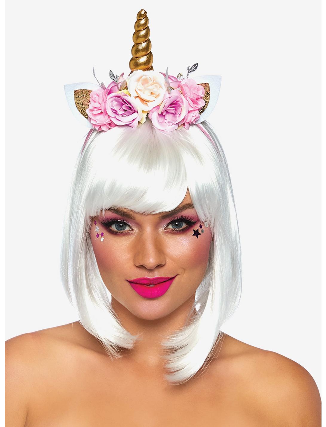 Pastel Flower Unicorn Headband, , hi-res