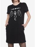 Bat Skeleton & Wings T-Shirt Dress, BLACK, hi-res