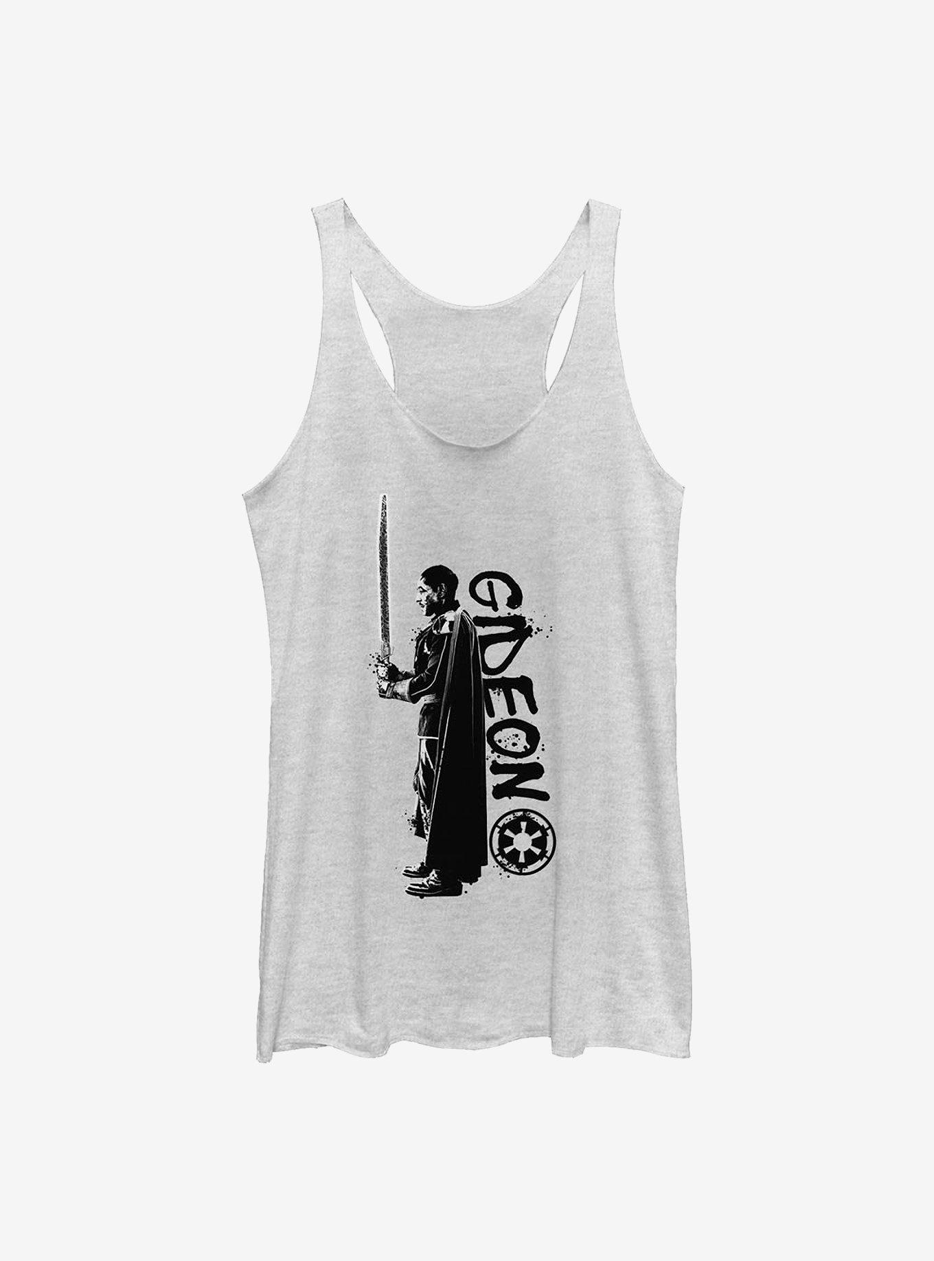 Star Wars The Mandalorian Gideon Splatter Girls Tank, WHITE HTR, hi-res