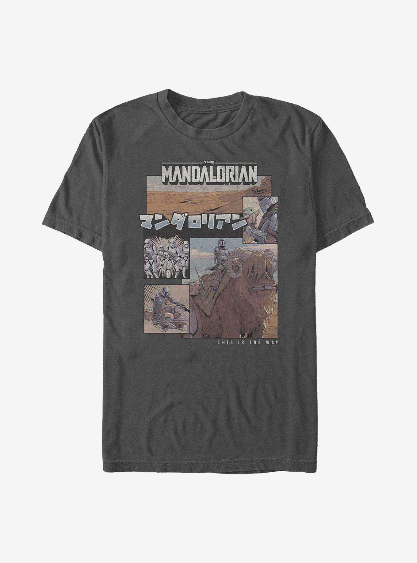 Star Wars The Mandalorian Mando Comic T-Shirt, CHARCOAL, hi-res