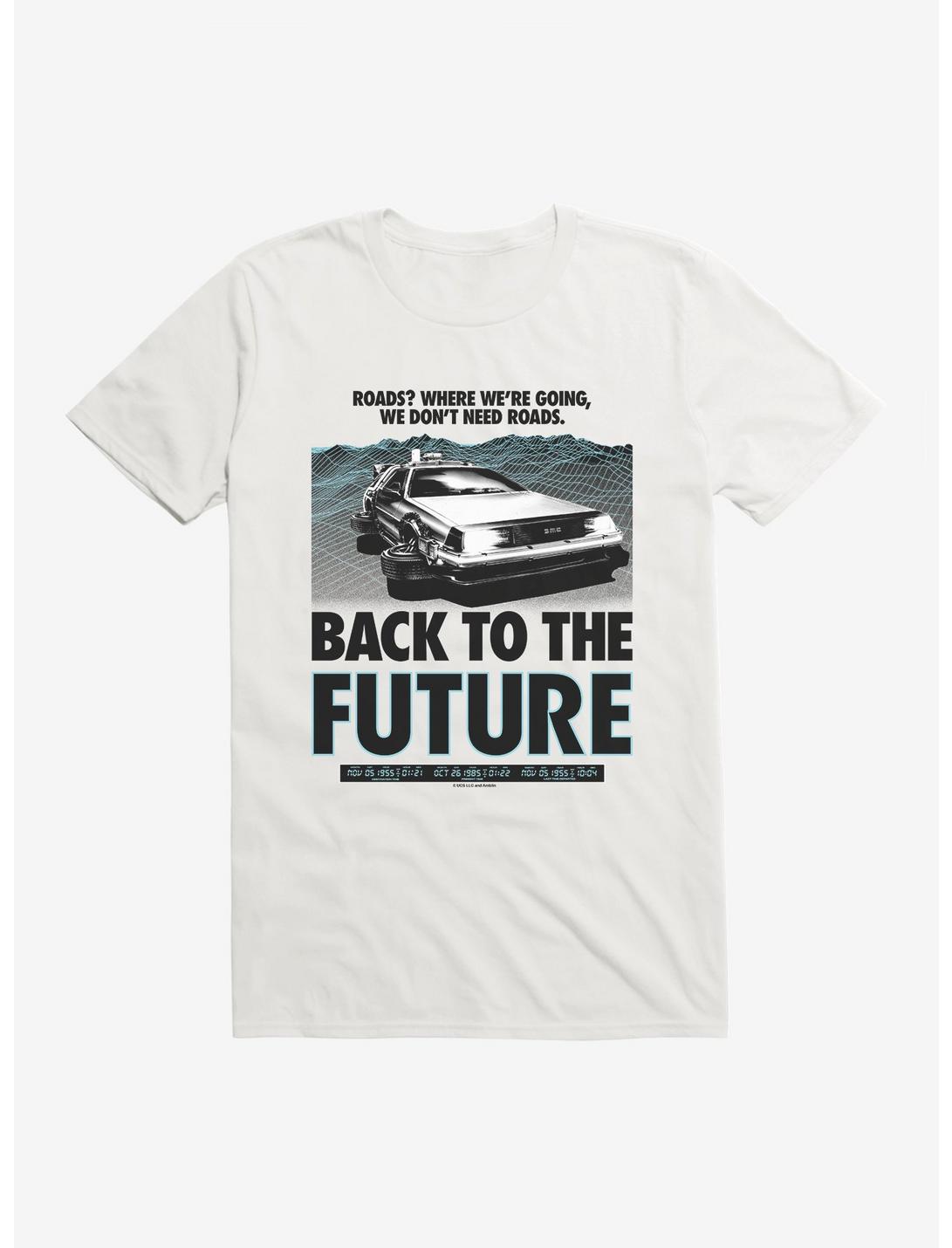Back To The Future No Roads T-shirt, WHITE, hi-res