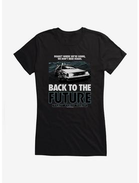 Back To The Future No Roads Girls T-shirt, BLACK, hi-res