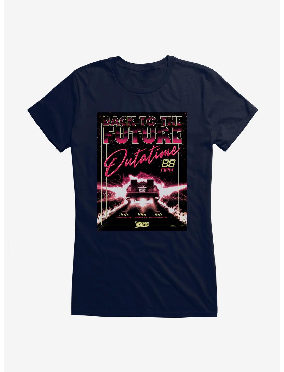 Back To The Future Out A Time Girls T-shirt, NAVY, hi-res