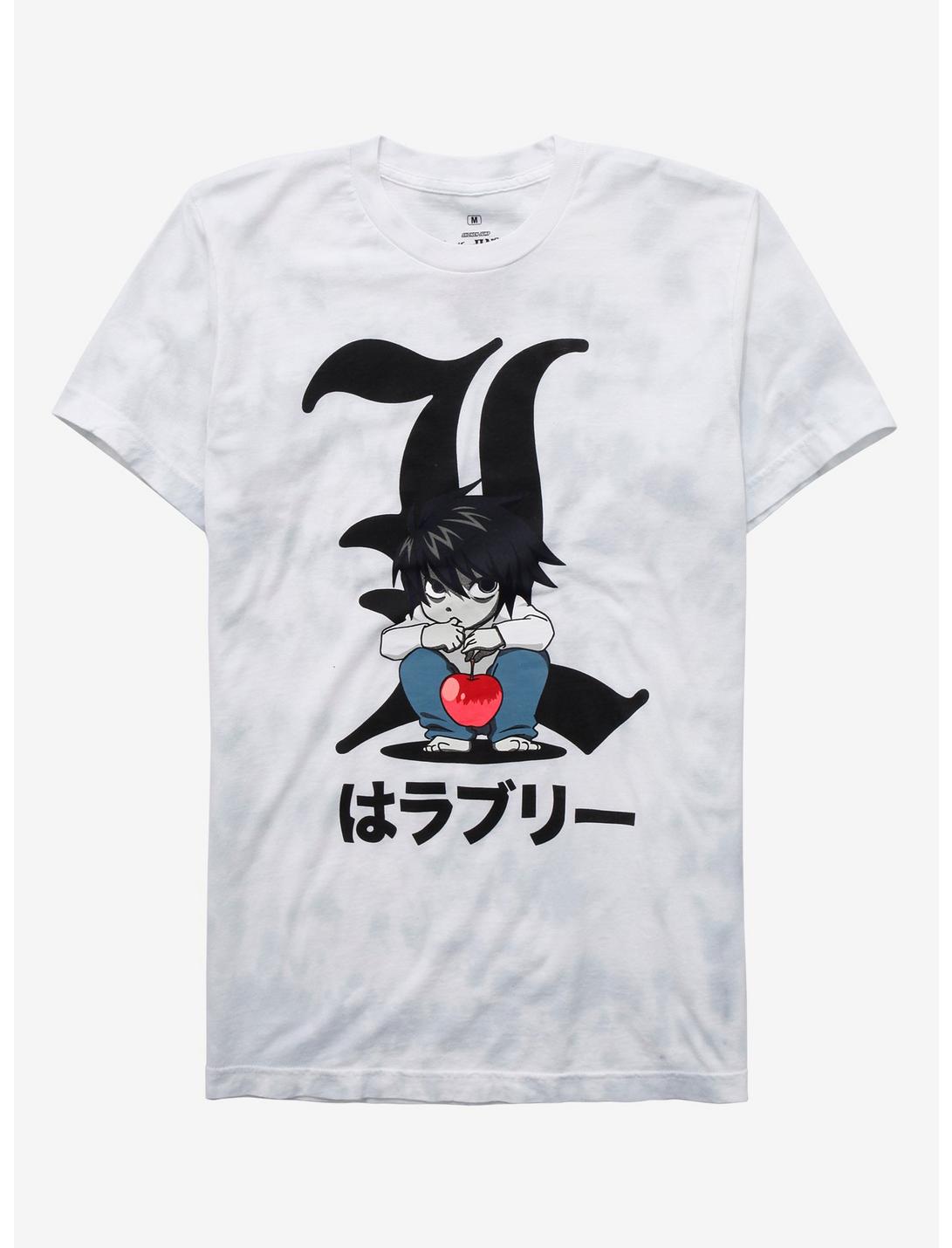 Death Note L Tie-Dye Boyfriend Fit Girls T-Shirt, MULTI, hi-res