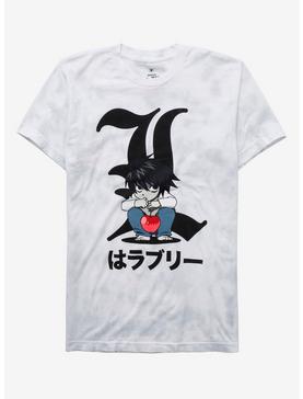 Death Note L Tie-Dye Boyfriend Fit Girls T-Shirt, MULTI, hi-res