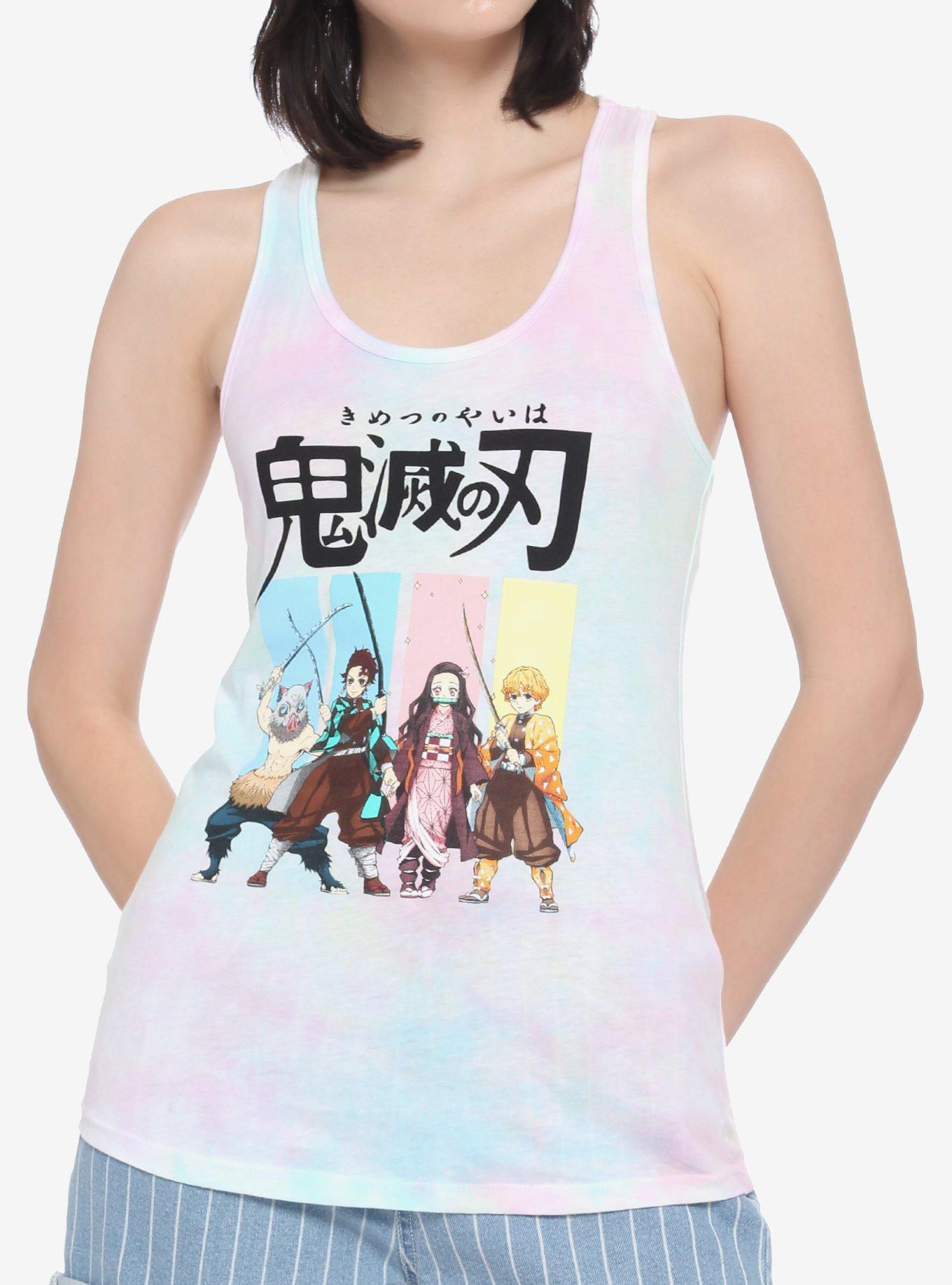 Demon Slayer: Kimetsu No Yaiba Panel Pastel Tie-Dye Girls Tank Top, MULTI, hi-res