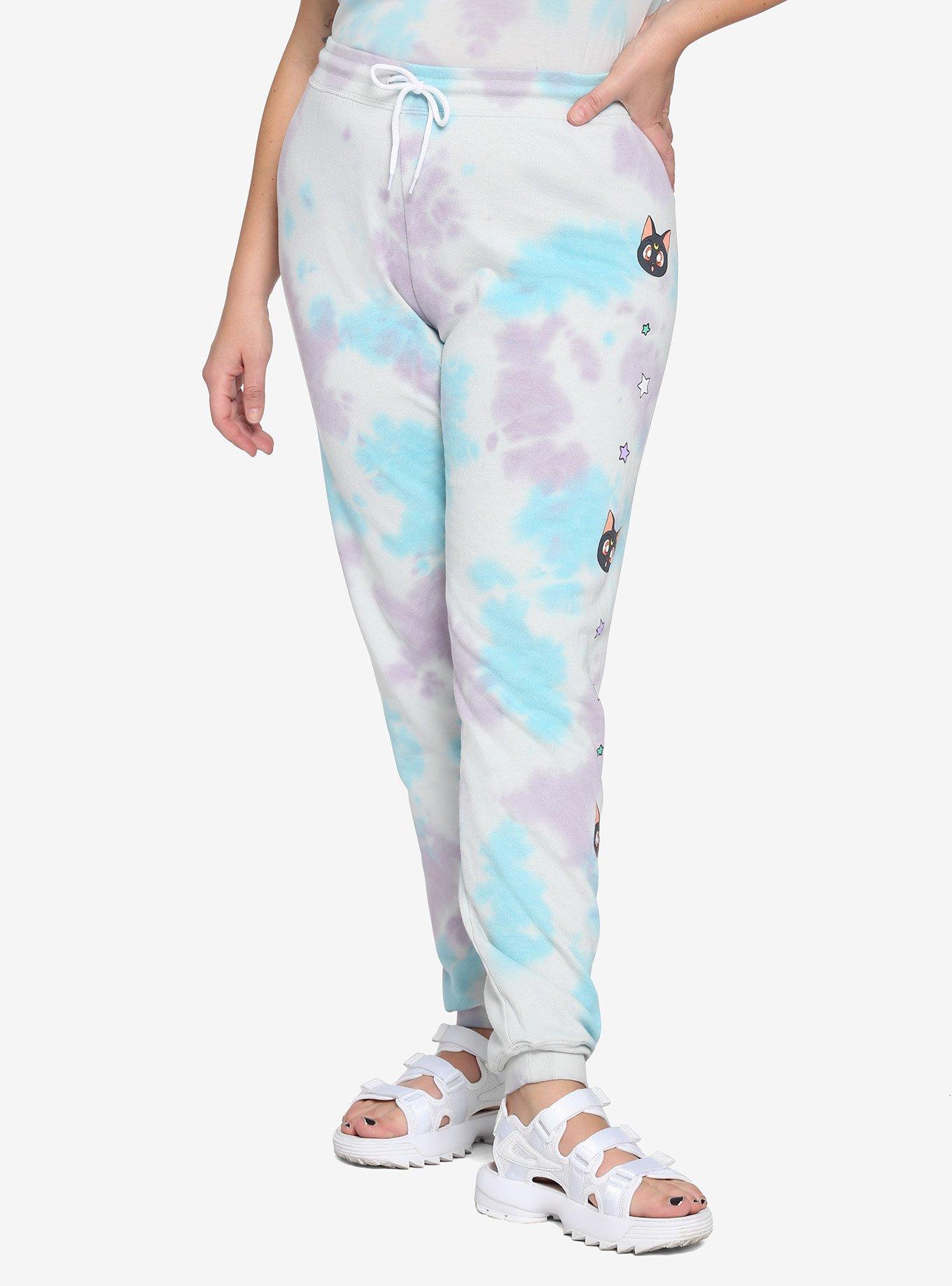 Sailor Moon Luna & Artemis Cloud Wash Girls Sweatpants Plus Size, MULTI, hi-res