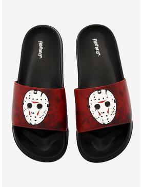 Friday The 13th Jason Mask Slide Sandals, , hi-res