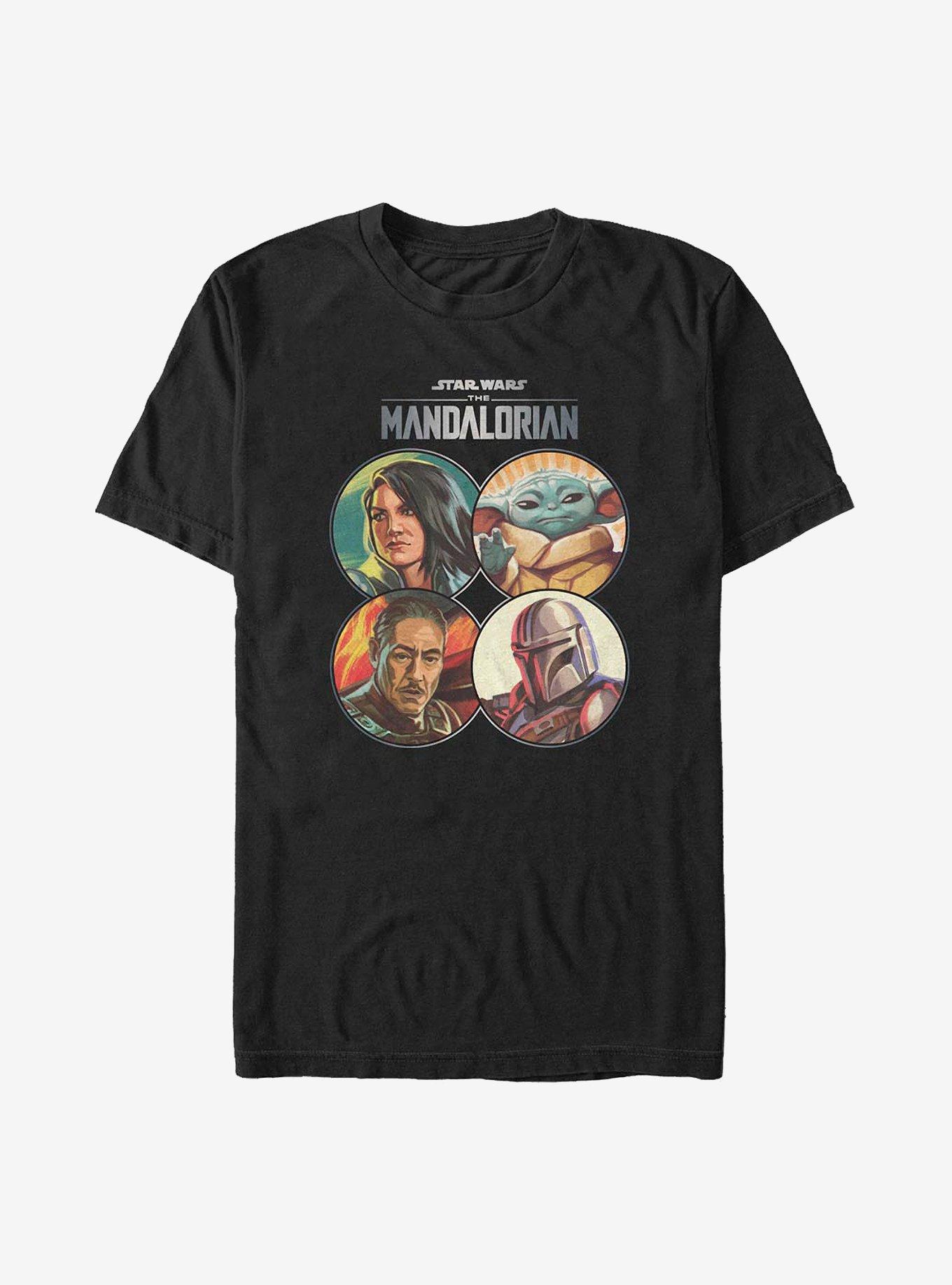 Star Wars The Mandalorian Character Coins T-Shirt, , hi-res