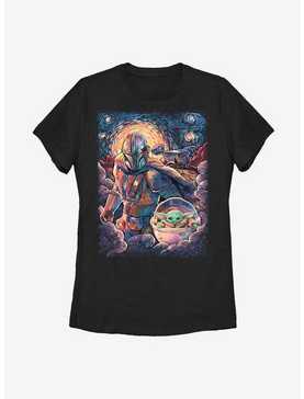 Star Wars The Mandalorian The Child Duo Starry Sky Womens T-Shirt, , hi-res