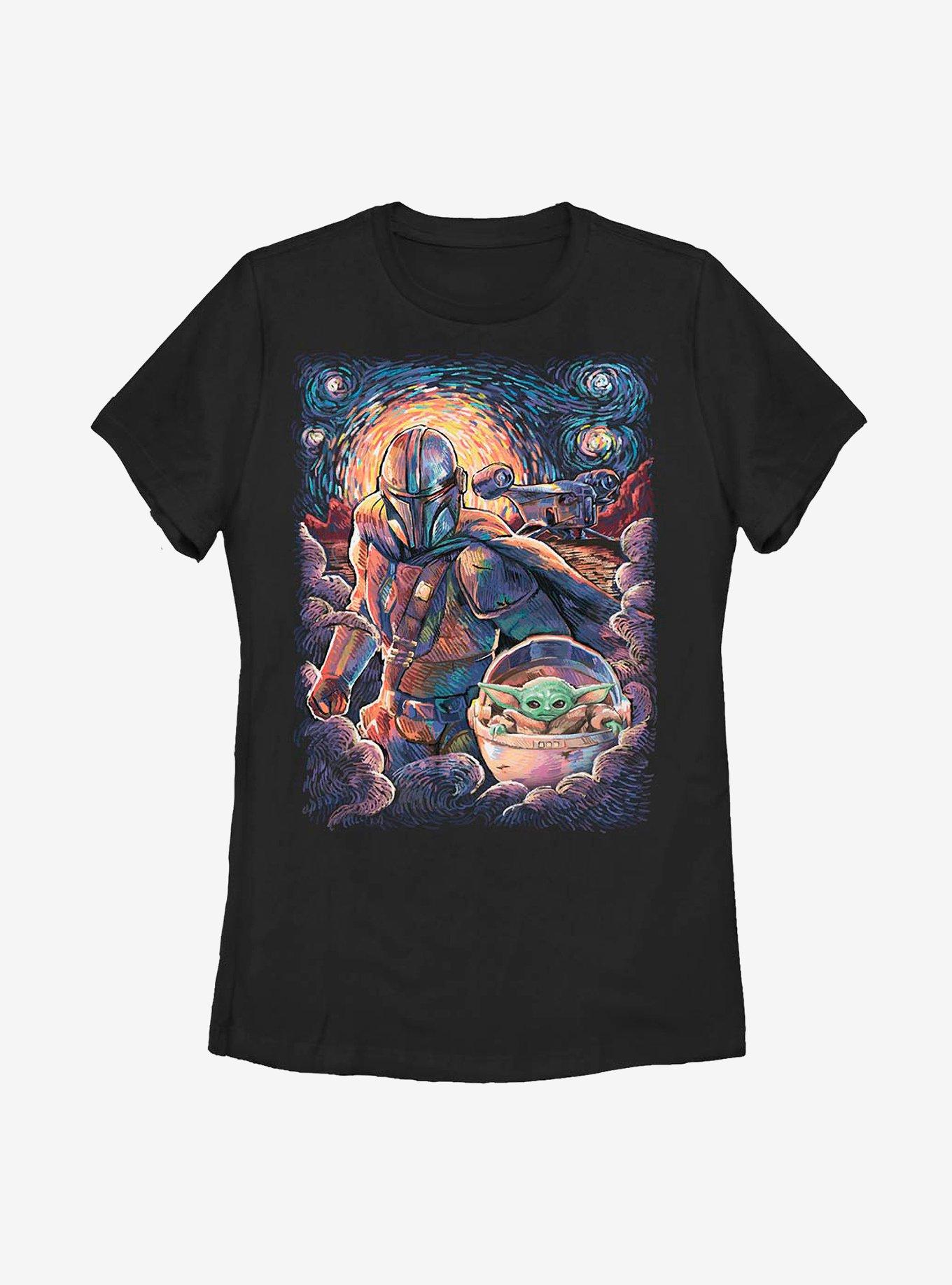 Star Wars The Mandalorian The Child Duo Starry Sky Womens T-Shirt, , hi-res