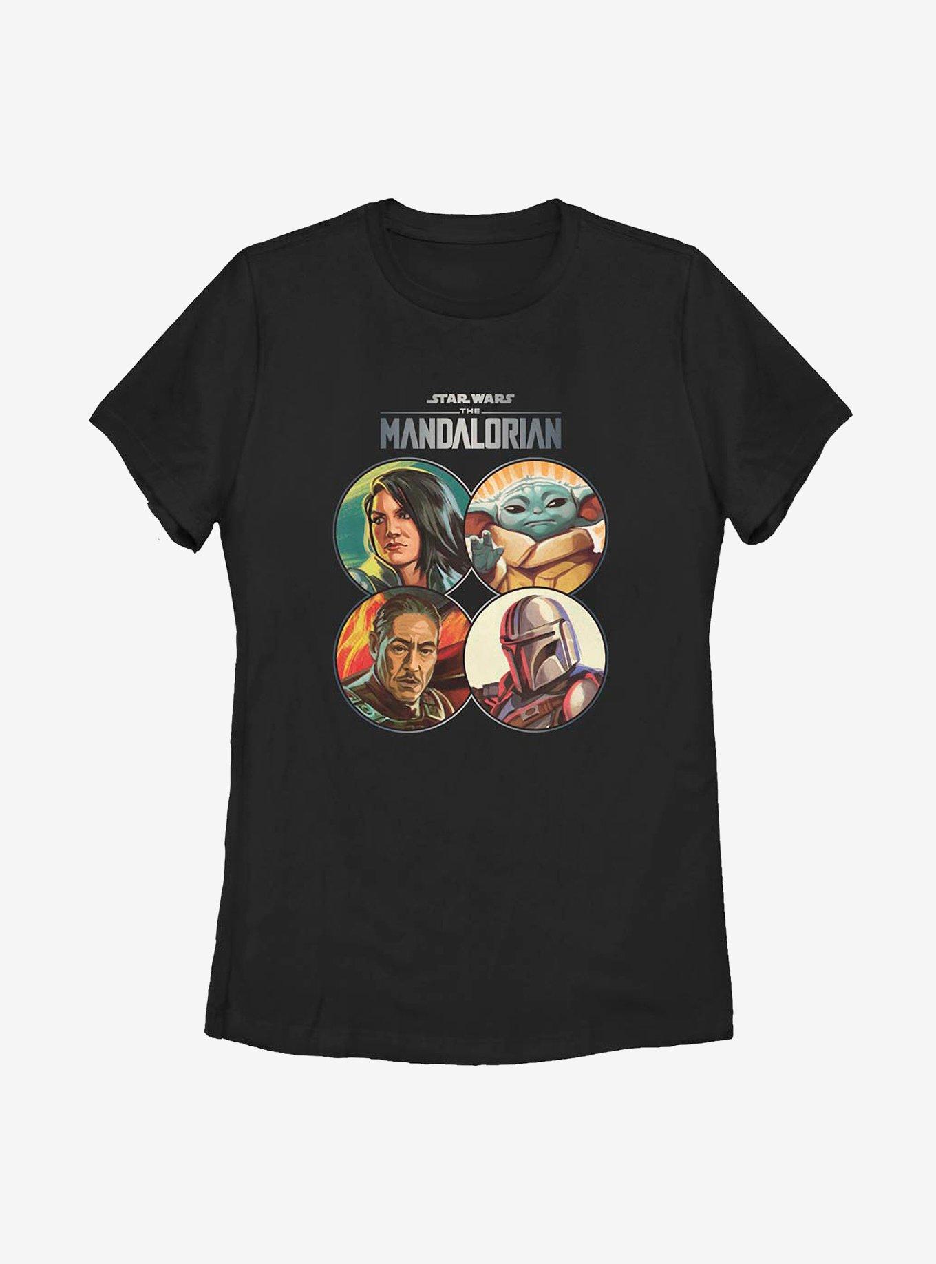 Star Wars The Mandalorian Character Coins Womens T-Shirt, BLACK, hi-res
