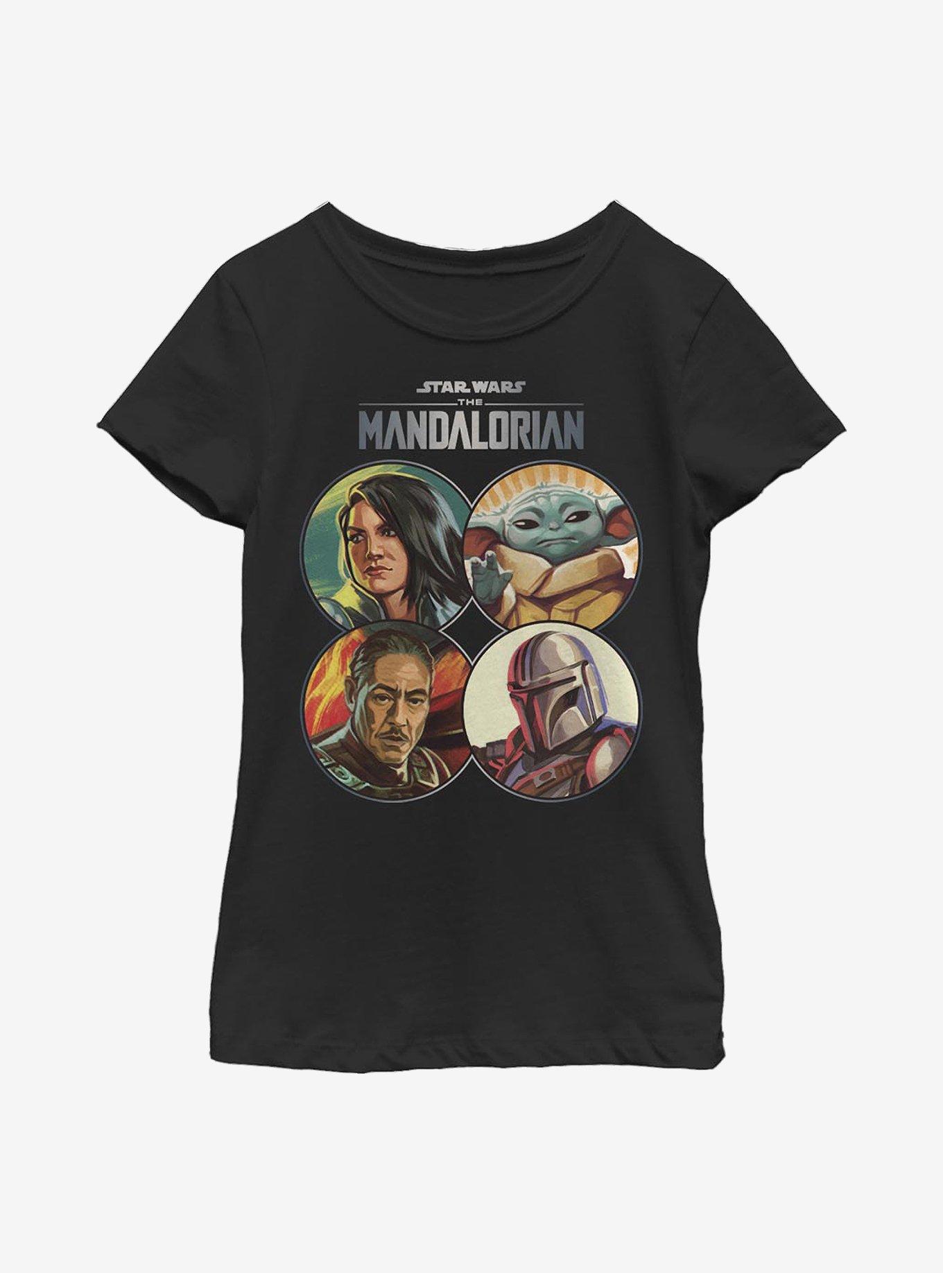 Star Wars The Mandalorian Character Coins Youth Girls T-Shirt, , hi-res
