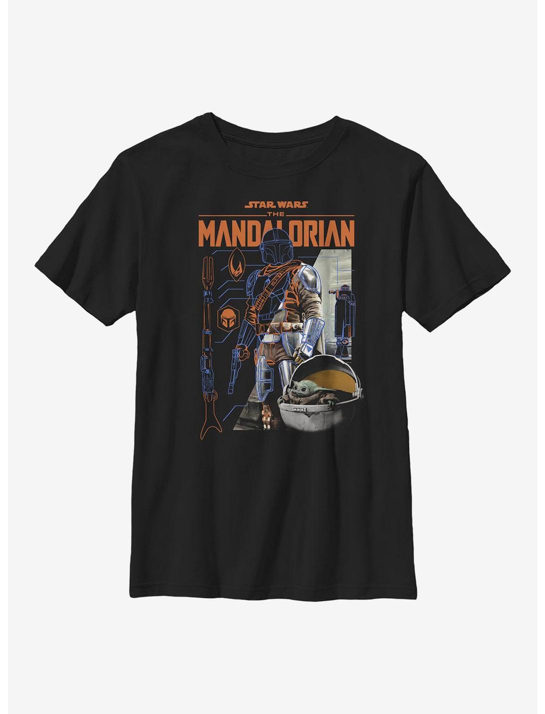 Star Wars The Mandalorian Specs Youth T-Shirt, BLACK, hi-res