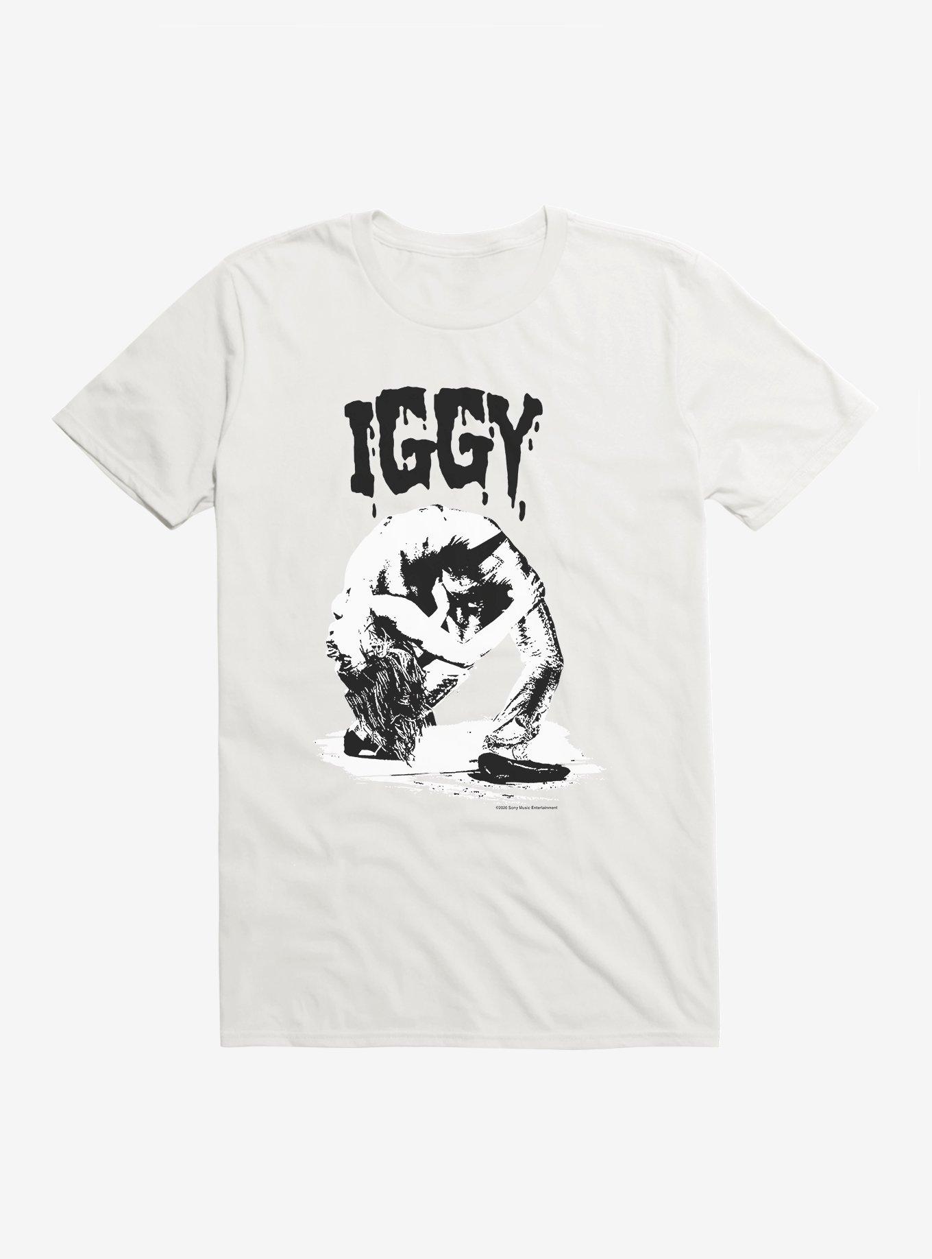 Iggy Pop Stencil Design T-Shirt, WHITE, hi-res