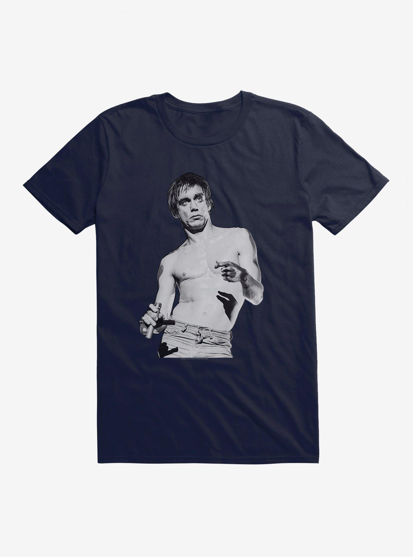 Iggy Pop Young Pose T-Shirt, NAVY, hi-res